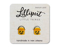 Retro Treat Bucket Earrings- Pumpkin