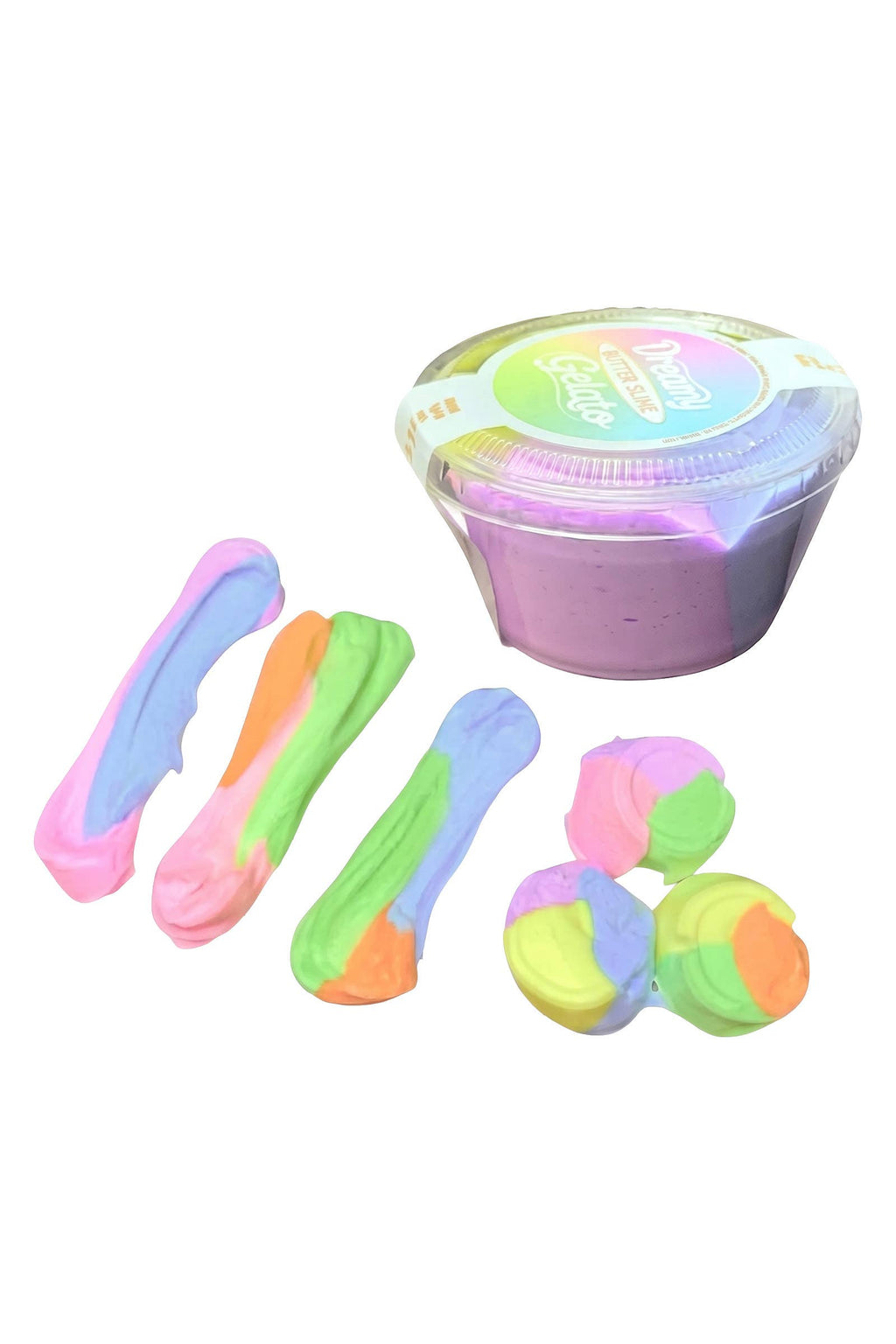 Colorful 3-Tone Butter Matte Slime Mini Cup