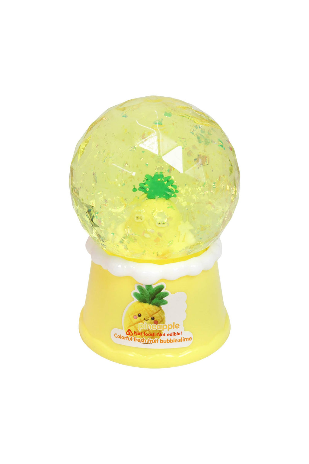 Fruit Charm Snow Globe Glittery Gel Slime Jar