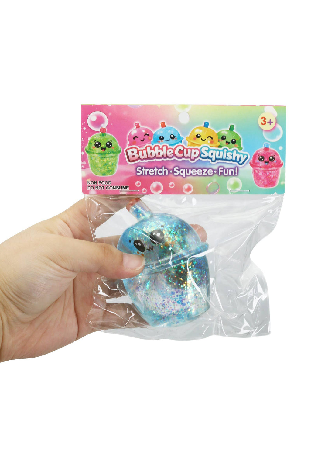 Cute Boba Glittery Maltose Thick Putty Filled Squishy Bag