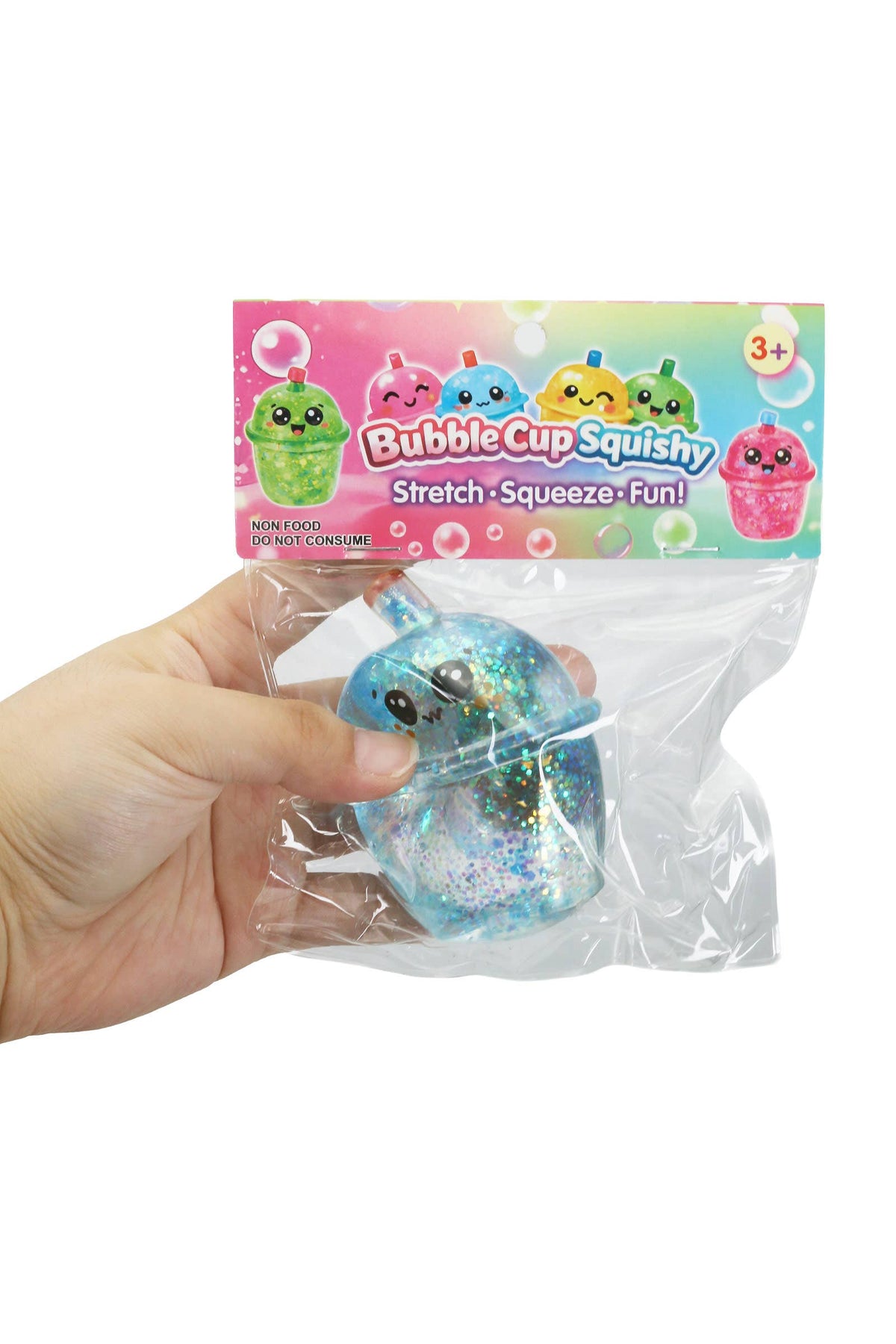 Cute Boba Glittery Maltose Thick Putty Filled Squishy Bag