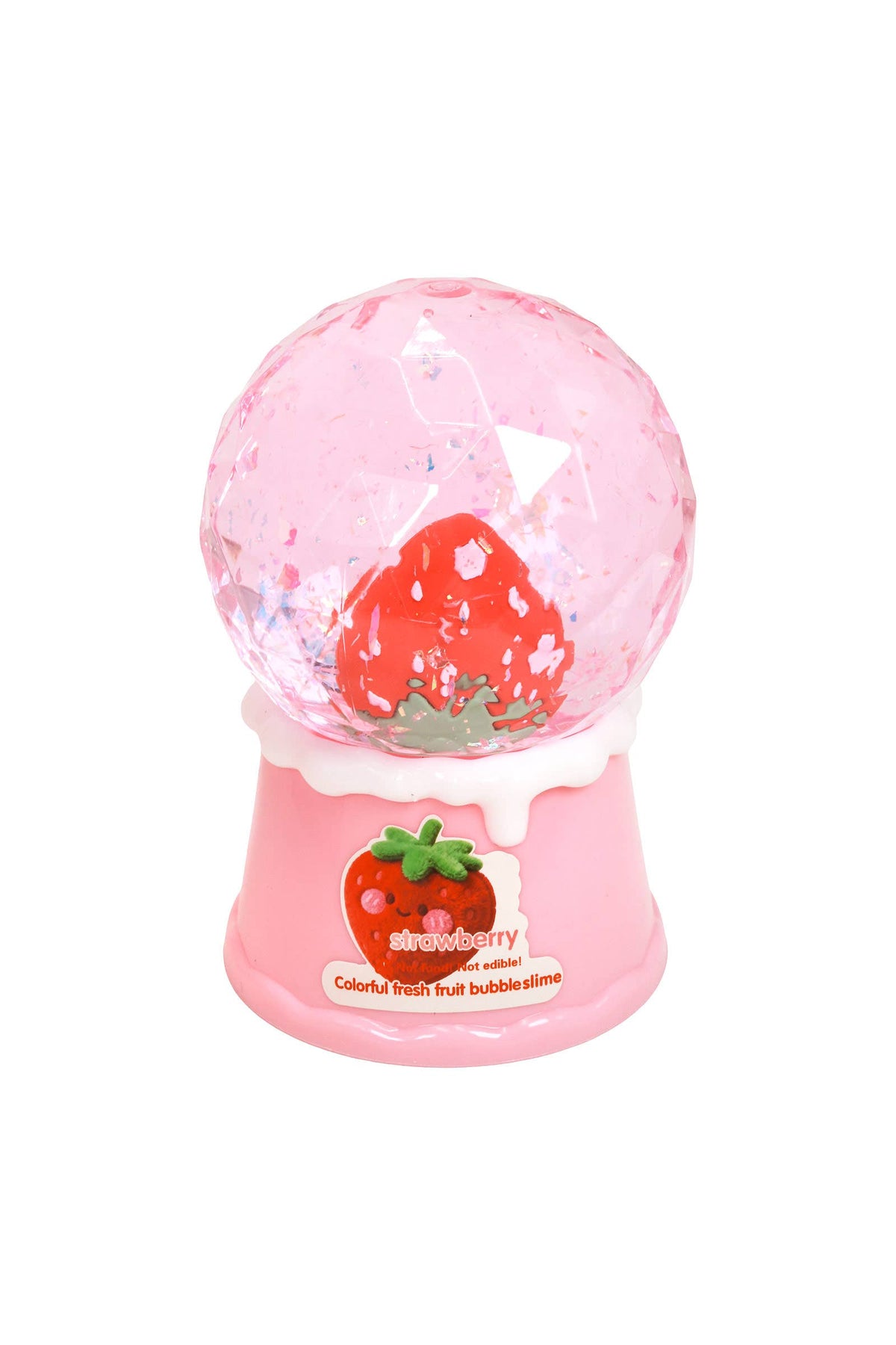 Fruit Charm Snow Globe Glittery Gel Slime Jar