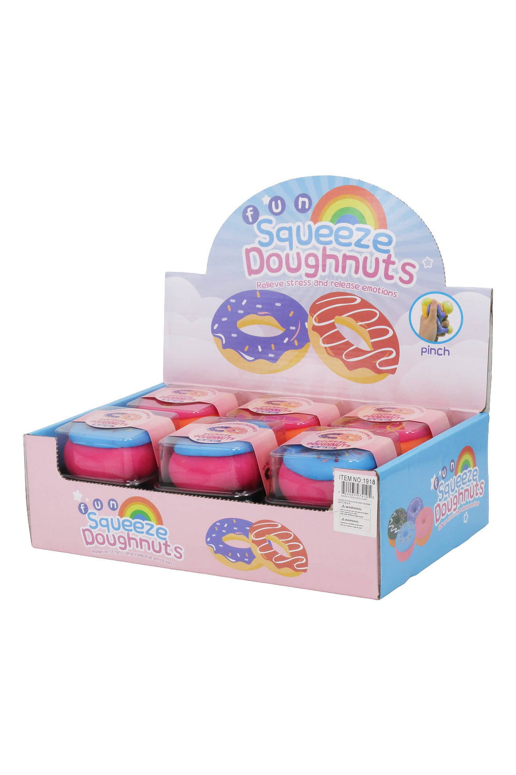 Colorful Donut Fluffy Slime Filled Squishy