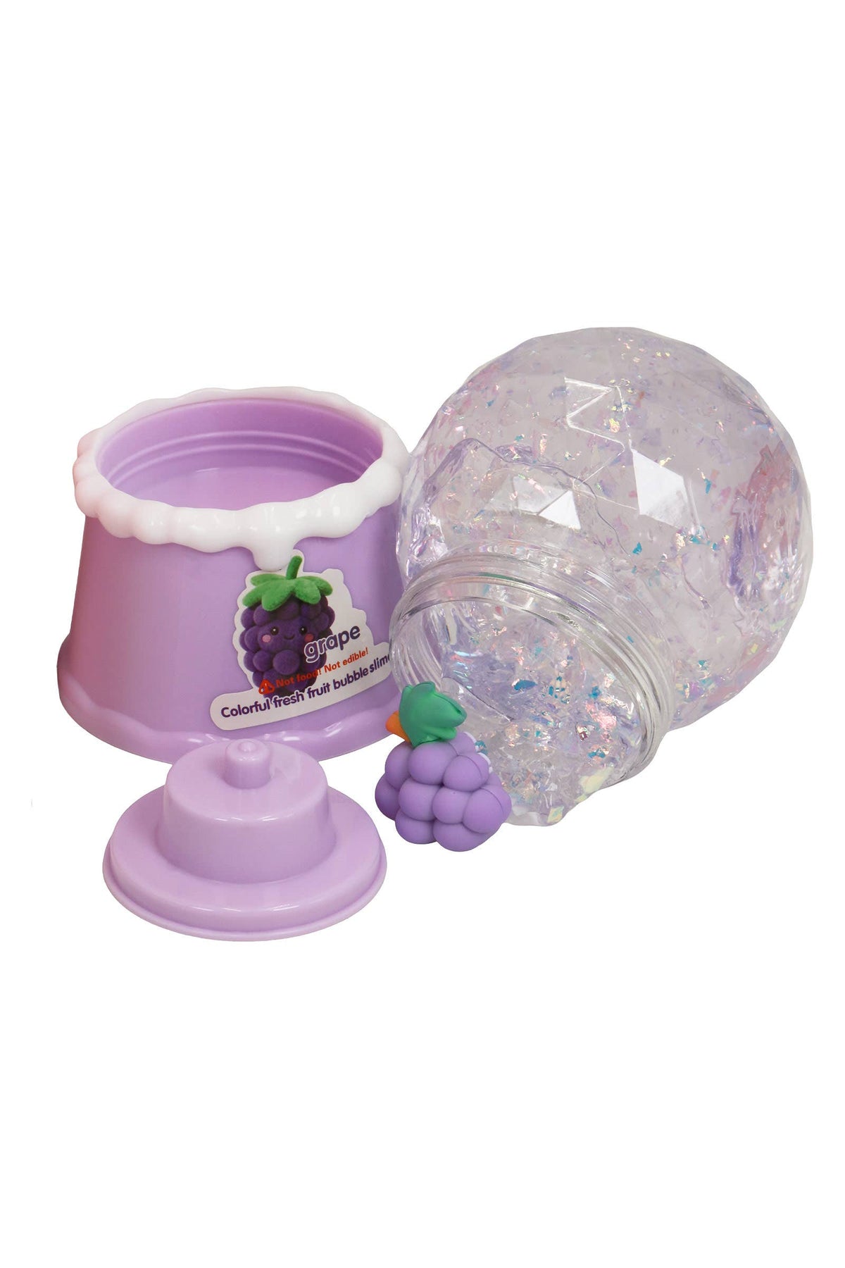 Fruit Charm Snow Globe Glittery Gel Slime Jar