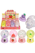 Fruit Charm Snow Globe Glittery Gel Slime Jar