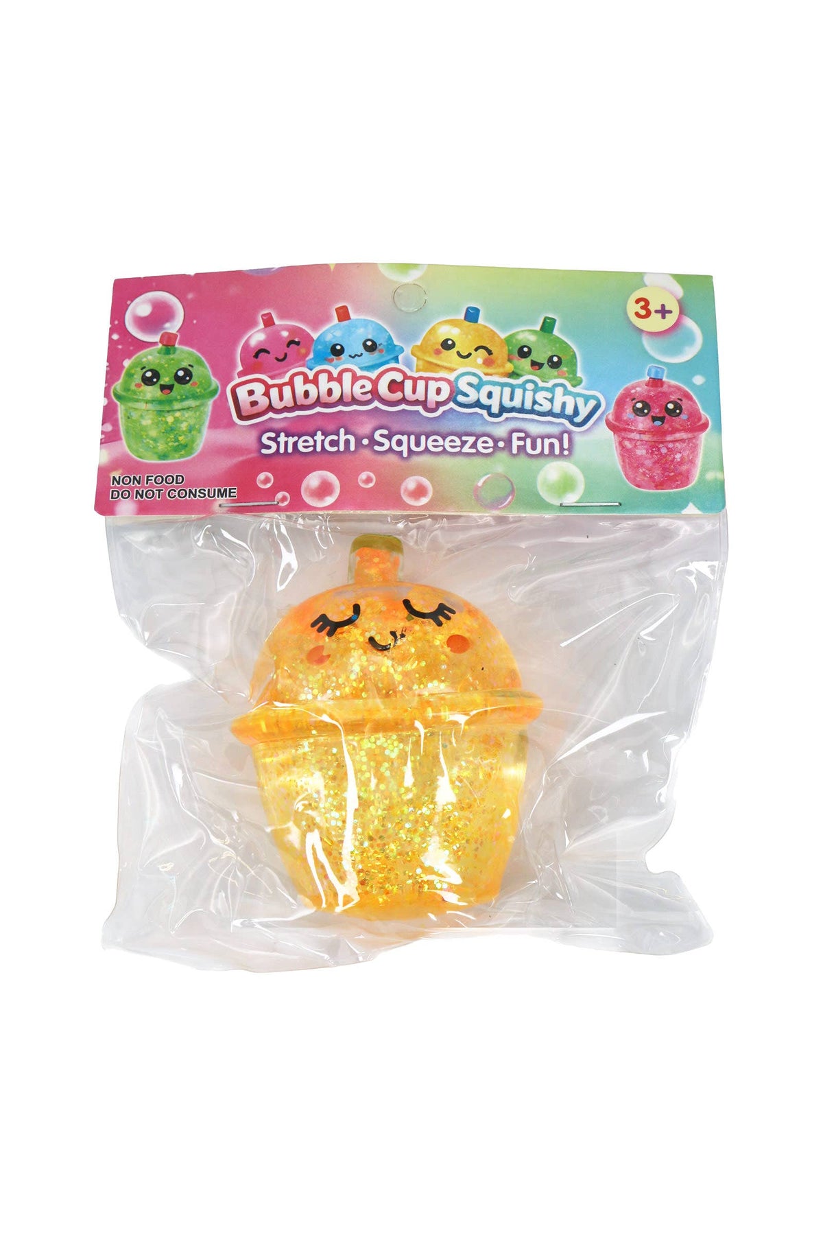 Cute Boba Glittery Maltose Thick Putty Filled Squishy Bag