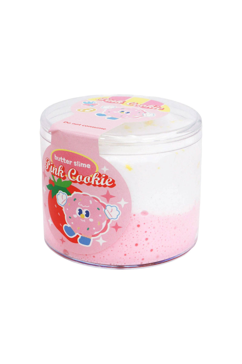 Pink Cookie Two-Tone Matte Butter Slime Jar