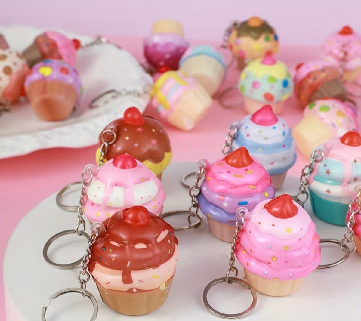 Slow Rise Cupcake Keychain