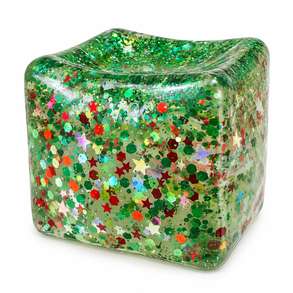 Goolala 2.5 Inch Festive Fidget Cube Holiday Sugar Squishy