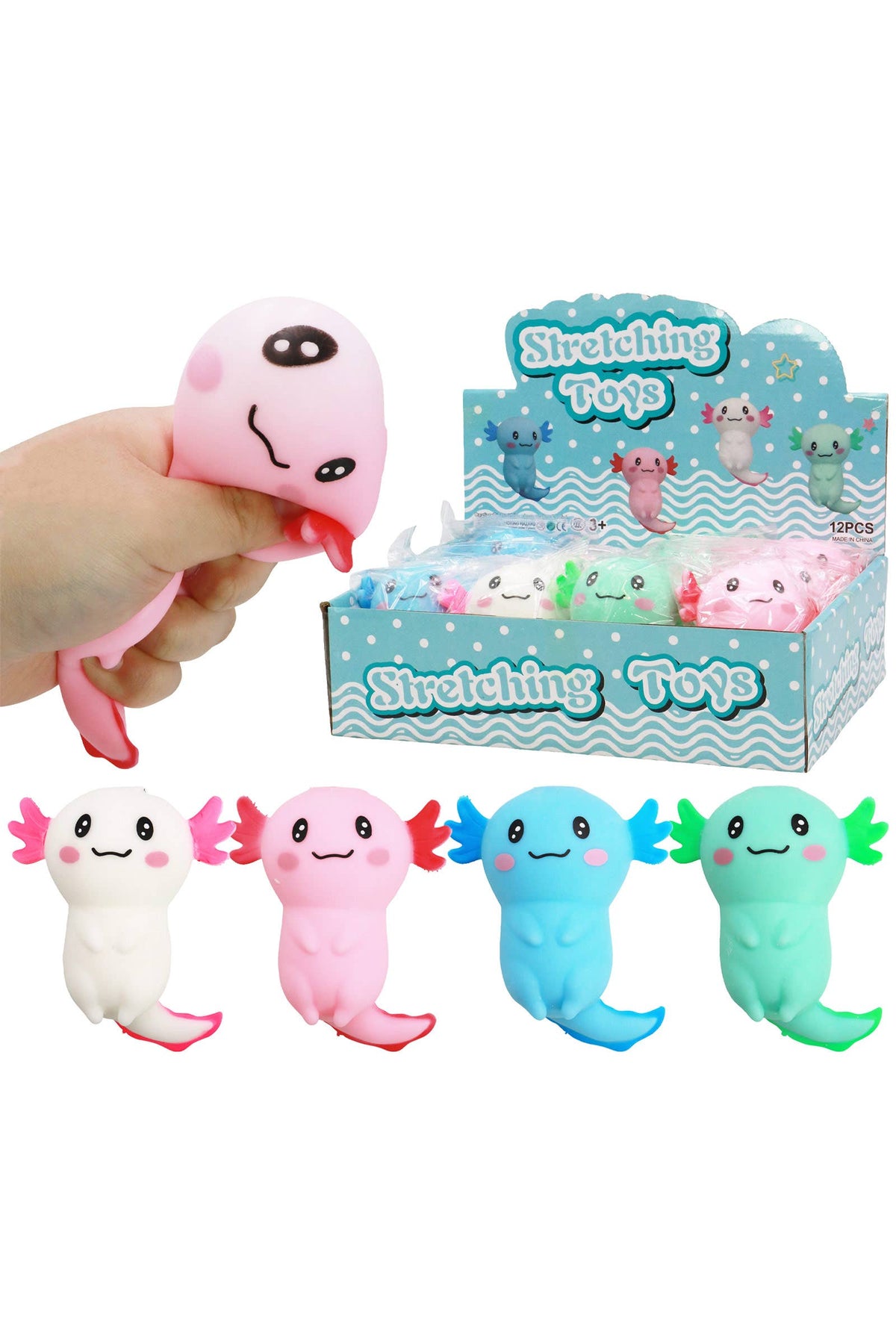 Cute Axolotl Fluffy Slime Filled Squishy