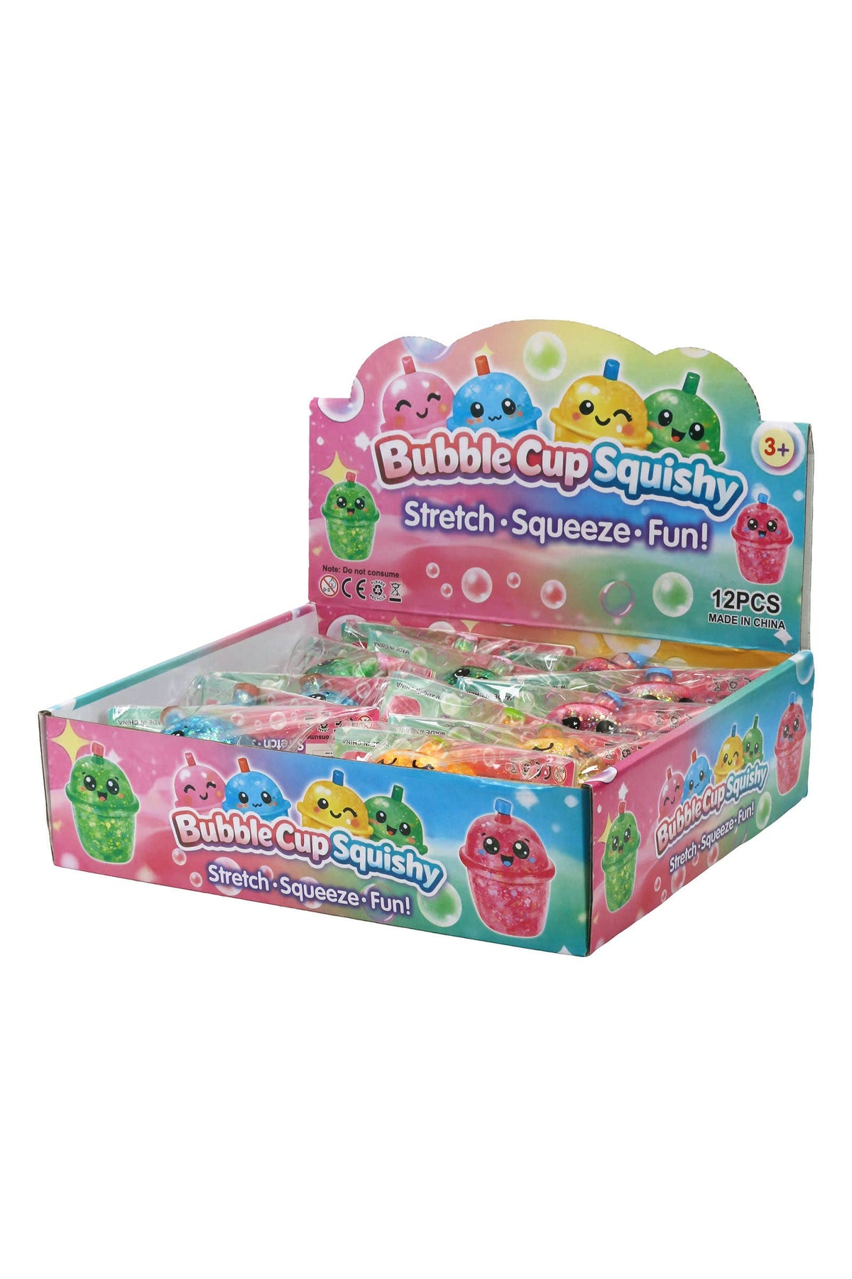 Cute Boba Glittery Maltose Thick Putty Filled Squishy Bag