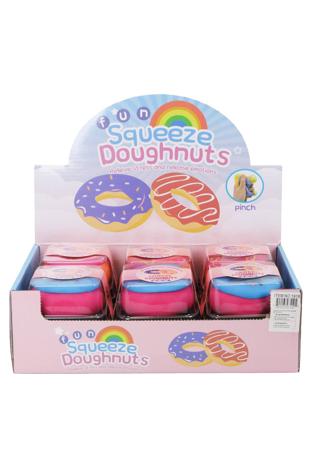 Colorful Donut Fluffy Slime Filled Squishy