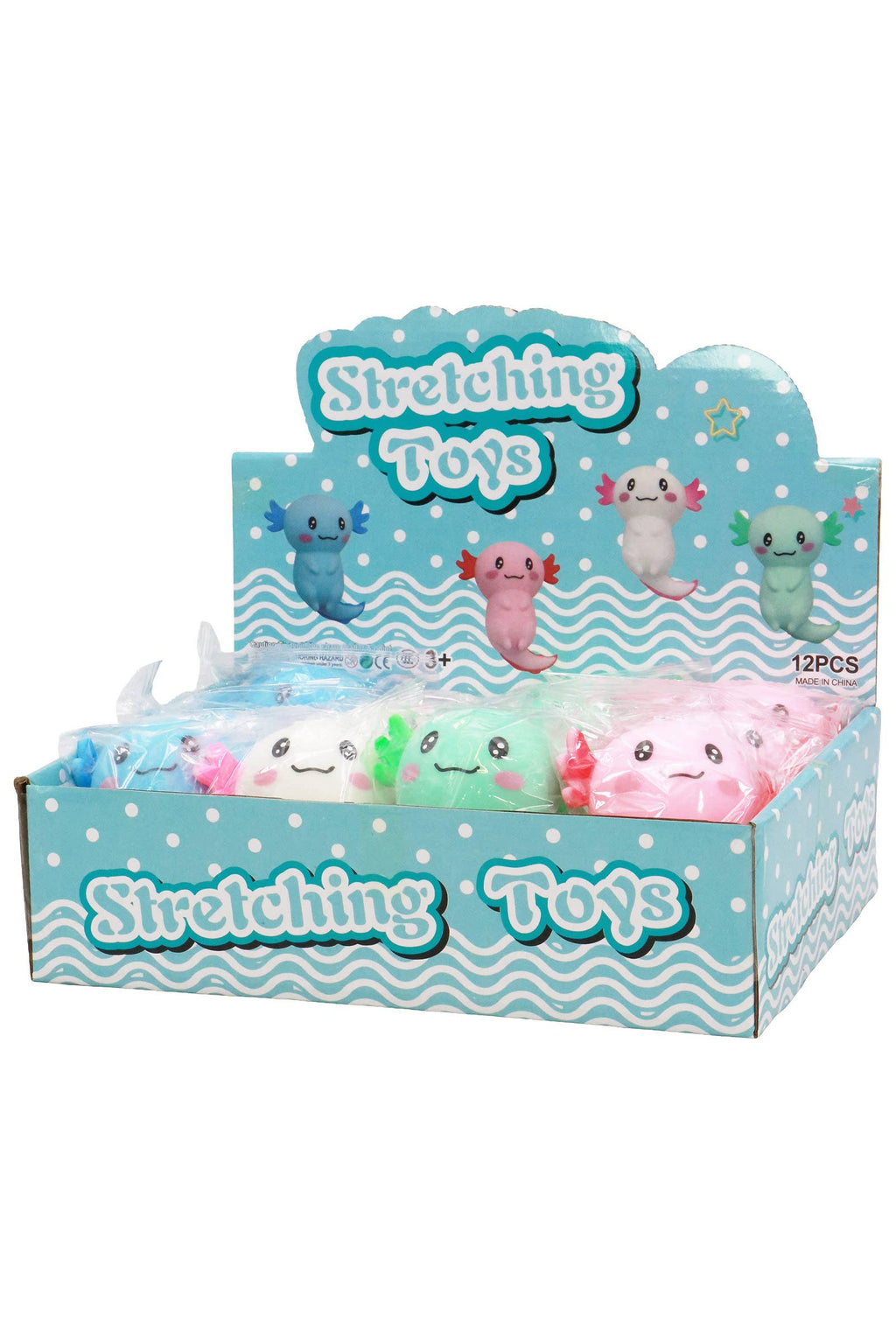 Cute Axolotl Fluffy Slime Filled Squishy
