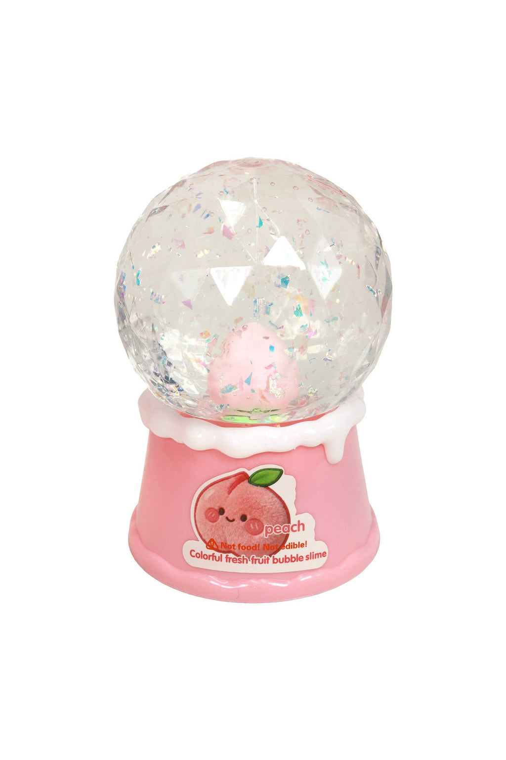 Fruit Charm Snow Globe Glittery Gel Slime Jar