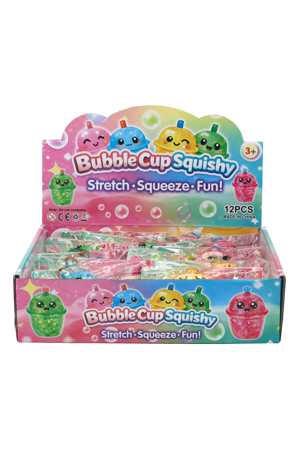 Cute Boba Glittery Maltose Thick Putty Filled Squishy Bag