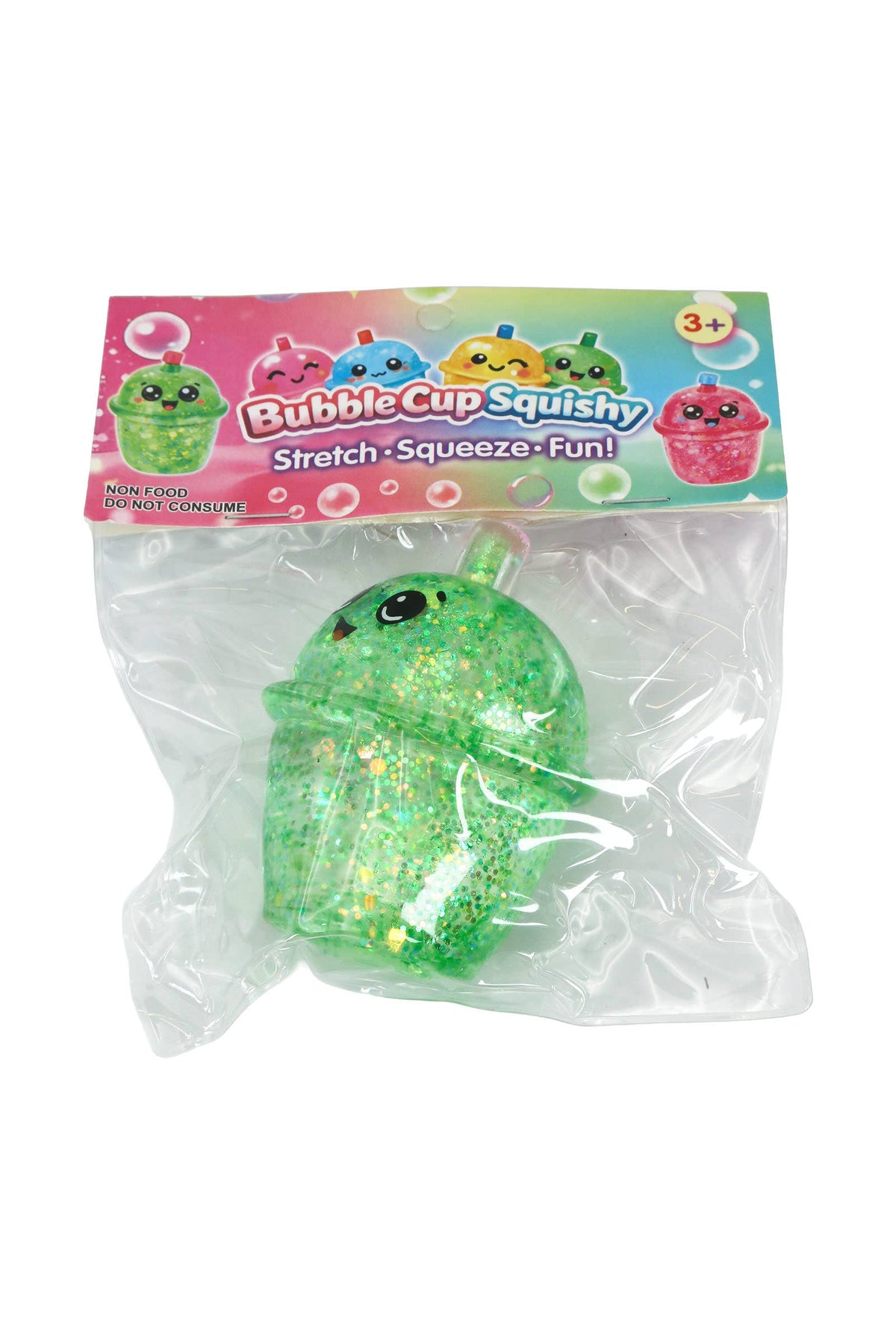 Cute Boba Glittery Maltose Thick Putty Filled Squishy Bag