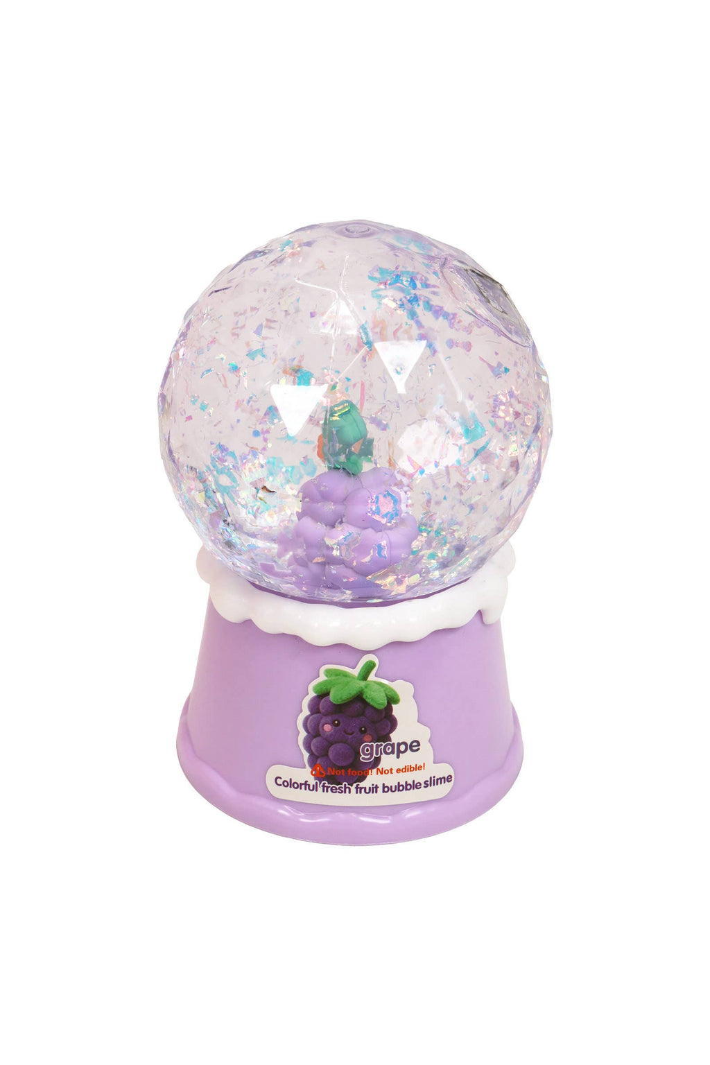 Fruit Charm Snow Globe Glittery Gel Slime Jar