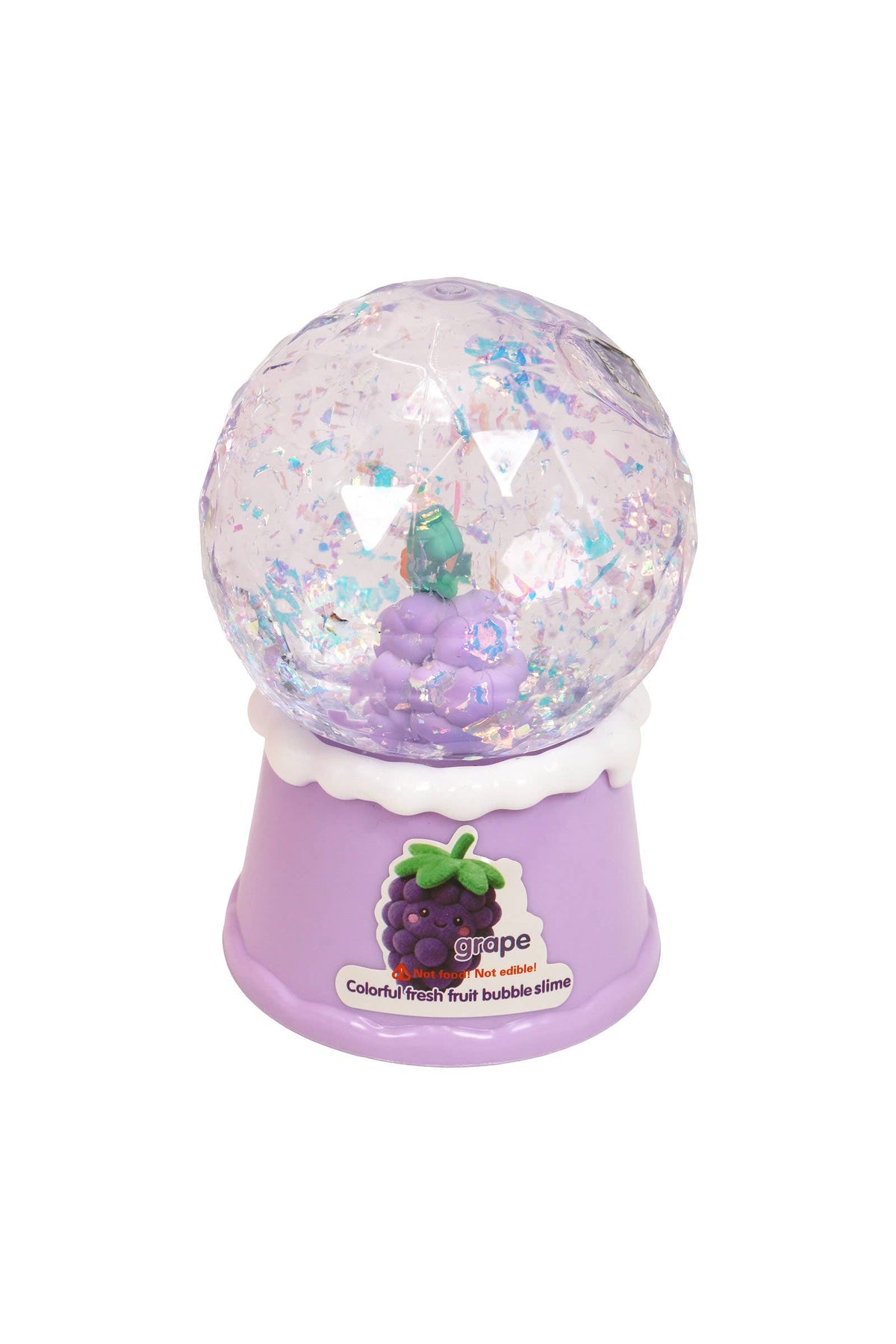 Fruit Charm Snow Globe Glittery Gel Slime Jar