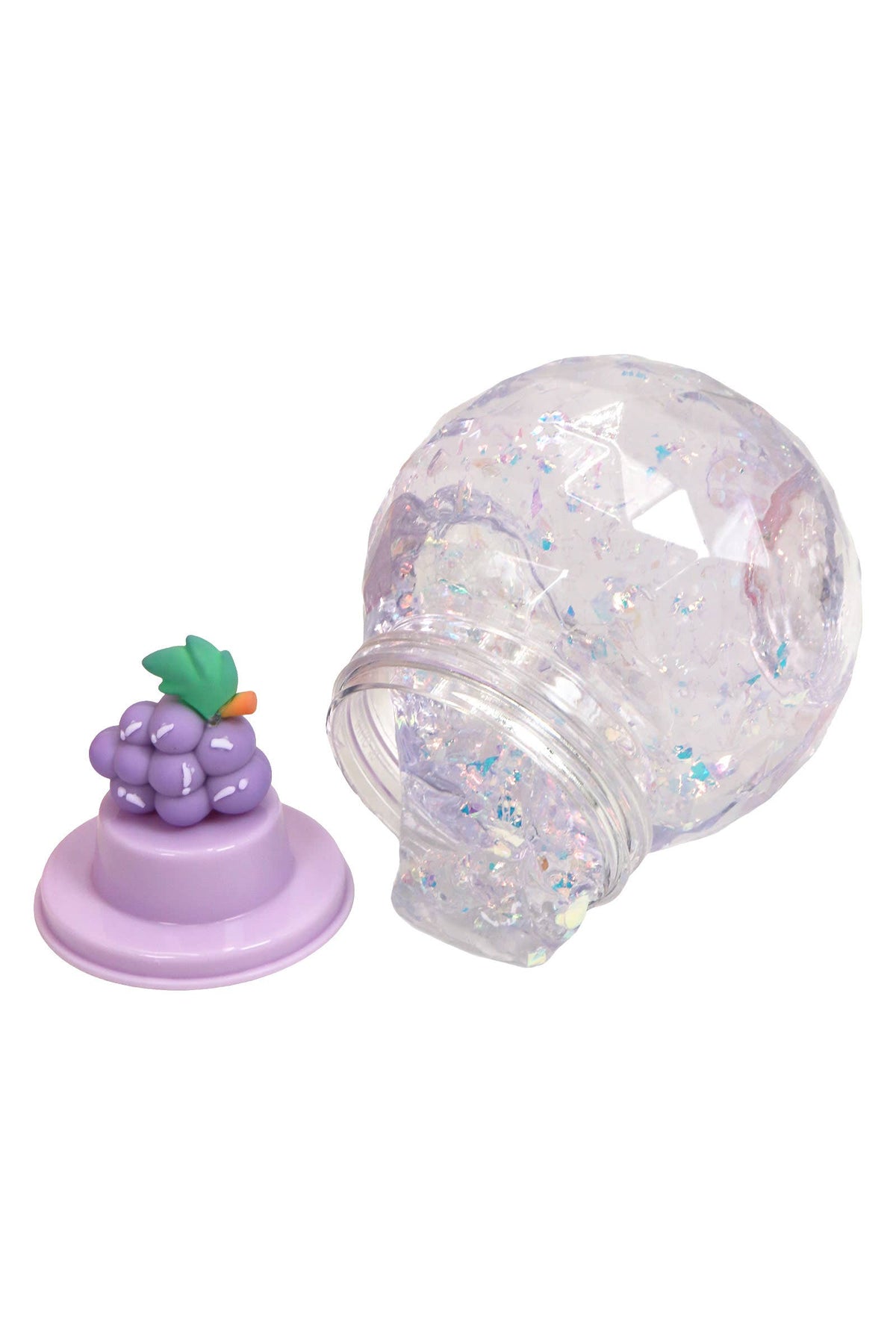Fruit Charm Snow Globe Glittery Gel Slime Jar