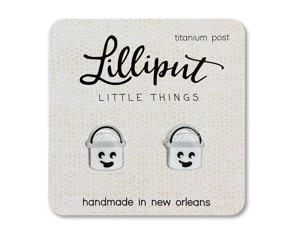 Retro Treat Bucket Earrings - Ghost